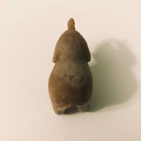 Vintage Mini Stone Elephant Small 2 Inch Long Figurine - Picture 12 of 14